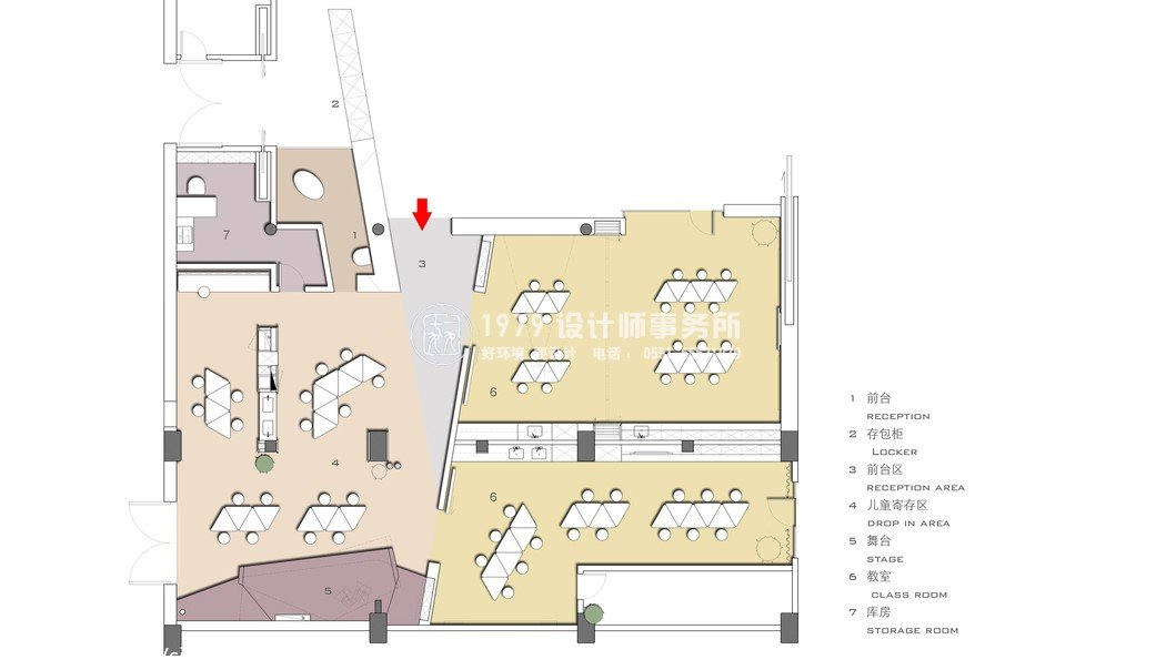 教育培訓(xùn)機構(gòu)室內(nèi)平面圖