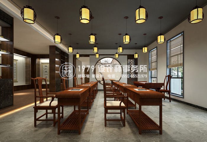 書法培訓機構(gòu)教室裝修設(shè)計案例效果圖